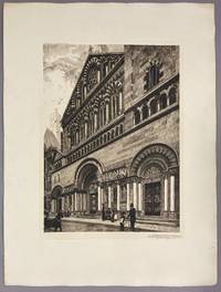 Original Signed Etching w/ Drypoint St. Bartholomews Church New York City
