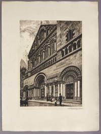 Original Signed Etching w/ Drypoint St. Bartholomews Church New York City by Szekessy, Curt - 1916