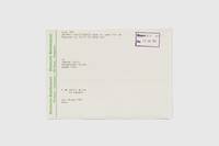 Telegram (210 x 152 mm.): "i am still alive, on kawara.