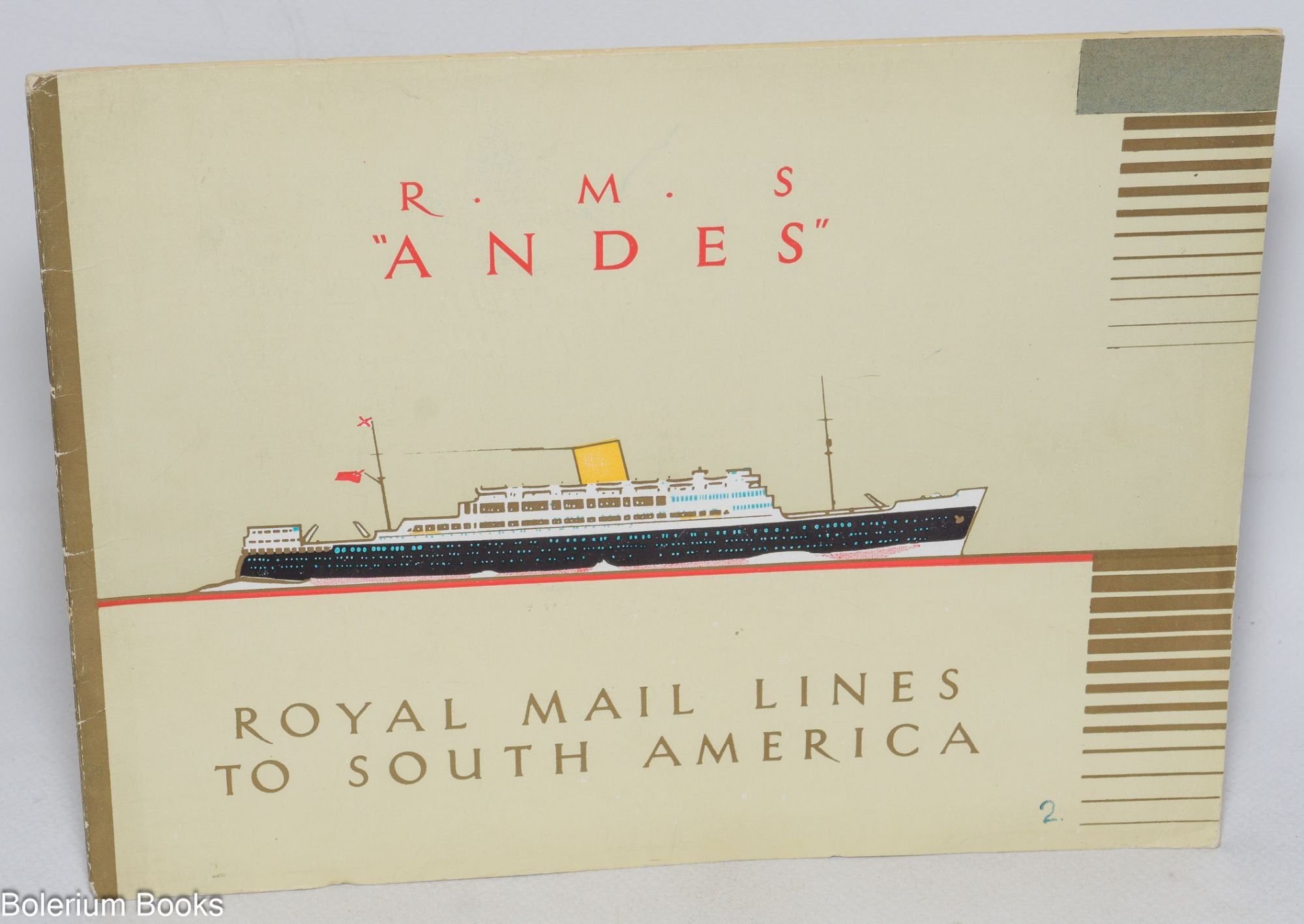 R.M.S. "Andes" Royal Mail Lines to South America
