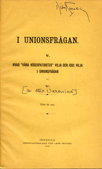 I unionsfrågan. V. Hvad 