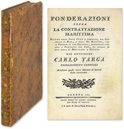 Ponderazioni Sopra la Contrattazione Marittima, Genoa, 1787
