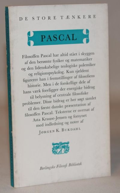 Pascal. De store tænkere.