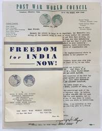 Freedom for India now! by Buck, Pearl S.; Lin Yutang; Krishnalal Shridharani, et al - 1942