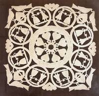 1787 Exceptional English Folk Art Cutwork Valentine