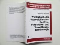 image of Worterbuch der Oesterreichischen rechts-, Wirtschafts- und verwaltungsterminologie