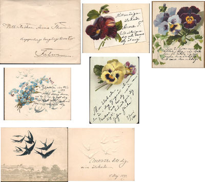 FEM KÄRLEKSKORT (1889-1890) TILLÄGNADE ANNA THAM.
