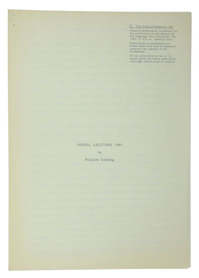 Nobel Lecture 1983.