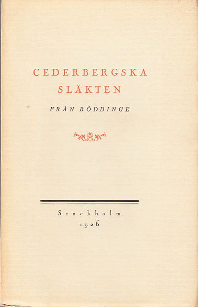 Cederbergska släkten från Röddinge.