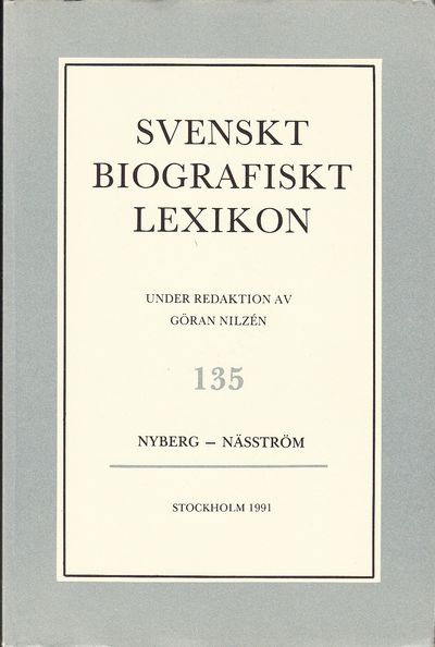 Svenskt Biografiskt Lexikon. Häfte 135 [=Band 27]…