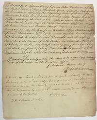 DOCUMENT, A PORTION SIGNED BY PETERS AND A PORTION BY HIS SECRETARY, CONCERNING THE LITIGATION AND SETTLEMENT OF A DISPUTE OVER THE BOUNDARIES OF JOHN TOMLINSON'S LAND