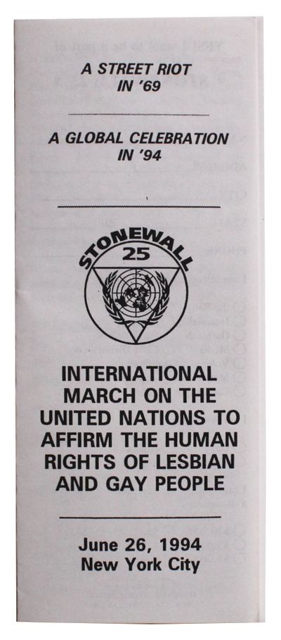 Stonewall 25: International March on the United Nations to Affirm the Human Rights of Lesbian and Gay People