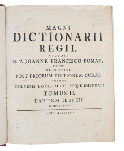 Le grand dictionnaire royal en trois langues savoir la francoise, la latine et l'allemande. Nouvelle edition. 2 vols. (photo 4)