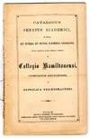 Catalogus senatus academici, et eorum qui munera et officia academica gesserunt, quique aliquovis gradu exornati fuerunt, in collegio Hamiltonensi