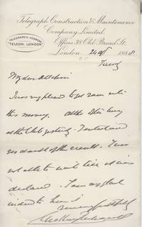 image of Autograph Letter Signed to his friend ALLCHIN (Sir George Henry, 1820-1896, Admiral, Hydrographer to the British Admiralty)