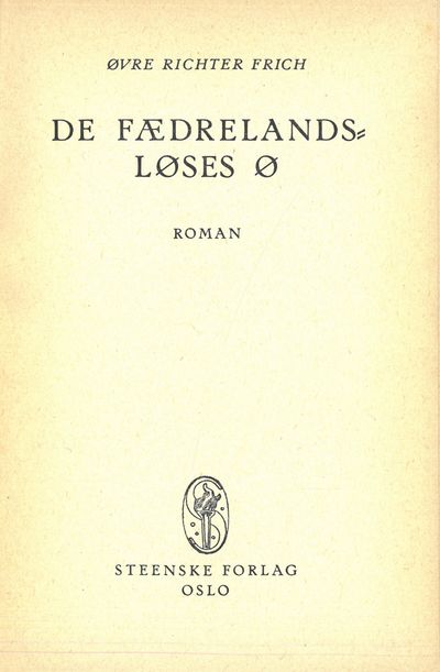 De fædrelandsløses Ø. Roman