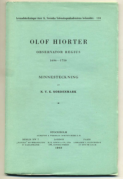 Olof Hiorter. Observator regius 1696-1750.…