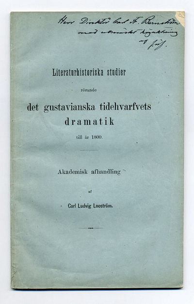 Literaturhistoriska studier rörande det…