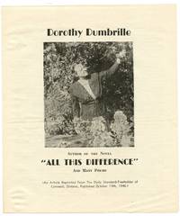 image of Dorothy Dumbrille promotional flyer