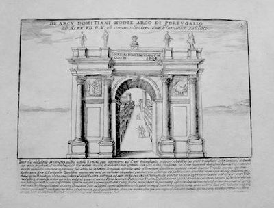 DE ARCU DOMITIANI HODIE ARCO DI PORTUGALLO. (Domitian Arch, now the Arch of Portugal)