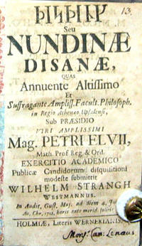 Þisþing seu nundinæ disanæ, quas annuente…