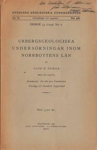 Urbergsglaciologiska undersökningar inom…