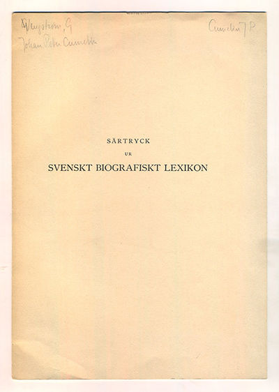 Cumelin, Johan Petter. Särtryck ur Svenskt…