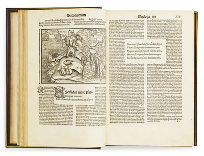 Opera cum quinque vulgatis commentariis expolitissimisque figuris atque imaginibus nuper per Sebastianum Brant superadditis exactissimeque reuisis atque elimatis. - [THE FIRST ILLUSTRATED EDITION OF VERGIL] (photo 13)