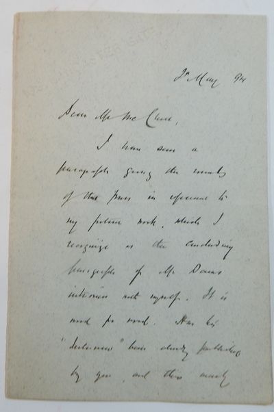 Autograph Letter, Signed