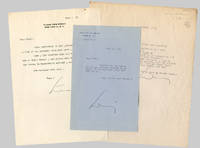 [Three Typed Letters, Signed &quot;Ludwig&quot;] by Bemelmans, Ludwig - 1952