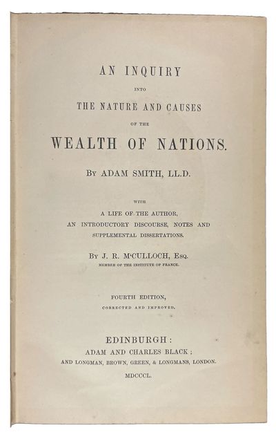 Edinburgh: Adam and Charles Black;: and Longman, Brown, Brown, Green & Longmans, London, 1850. (8 3/...