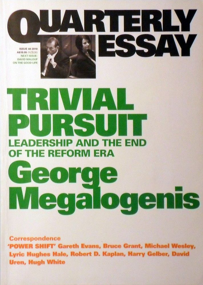 George megalogenis quarterly essay