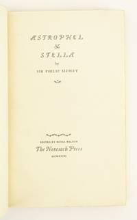 ASTROPHEL &amp; STELLA by (NONESUCH PRESS). SIDNEY, SIR PHILIP - 1931