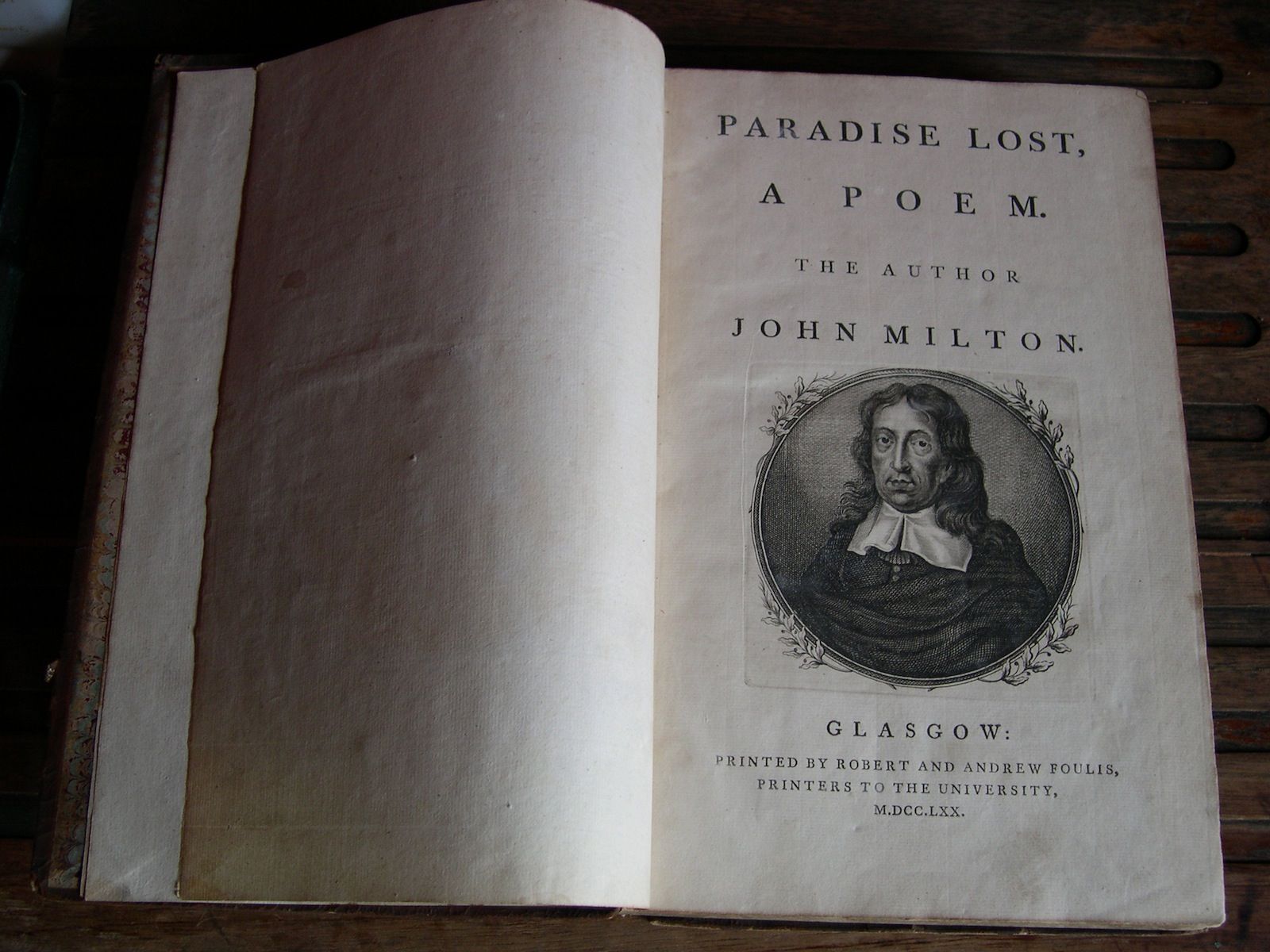 Paradise Lost, A Poem by John Milton Hardcover 1770 from Bird's