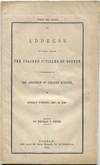 An Address Delivered Before The Colored Citizens of Boston in Opposition to the Abolition of Colored Schools, on Monday Evening, Dec. 24, 1849