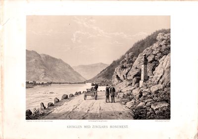 Litografi av “Kringlen med Zinclairs monument i…