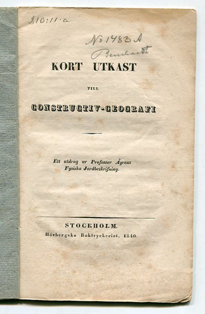 Kort utkast till constructiv-geografi. Ett utdrag…