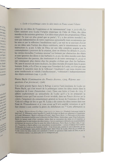 John Locke et les philosophes francais. La Critique des idées innées en France au dix-huitième siècle. (Studies on Voltaire and the Eighteenth Century, 353) (photo 3)