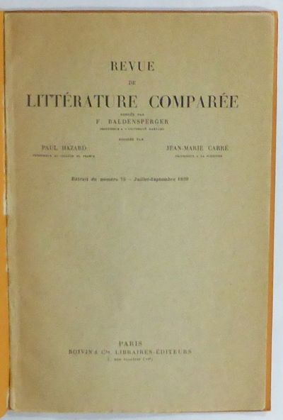 Strindberg et Nietzsche. (Offprint from Revue de…