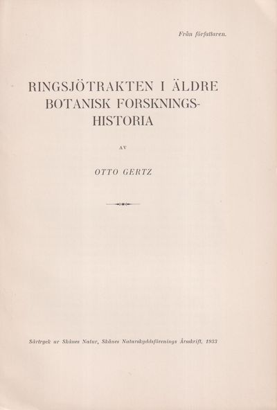 Ringsjötrakten i äldre botanisk…