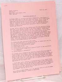 image of Wounded Knee Bulletin #1. March 19, 1973