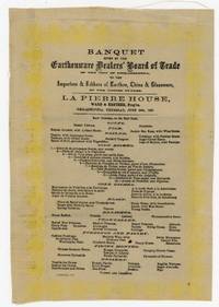 Silk Menu - Banquet given by the Earthenware Dealers' Board of Trade of the City of Philadelphia to the Importers & Jobbers of Earthen China & Glassware