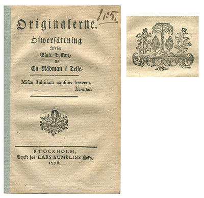 Originalerne. Öfwersättning ifrån platt-tyskan,…