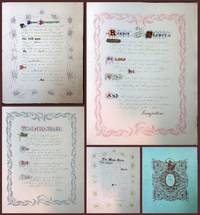 Artistic Penmanship - Master Richard Clarke - Burnham School -Poetry with Illuminated Letters