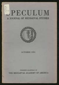 image of Speculum: A Journal of Mediaeval Studies: Volume XXVI, Number 4, October 1951