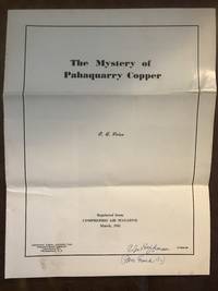 The Mystery of Pahaquarry Copper  Signed Mrs. Frank C. Hoffman