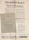 Technocracy urges total conscription of Men, Machines, Materiel, and Money -with National Service From All and Profits to None! [poster with cover letter]