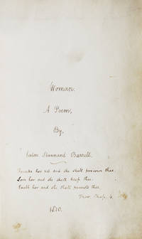 Woman. A Poem [autograph fair-copy manuscript of an early unpublished draft]