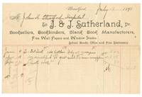 Invoice from J. &amp; J. Sutherland, Booksellers, Brantford by J. & J. Sutherland - 1893