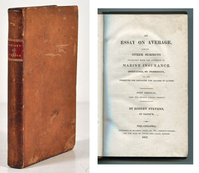 An essay on average, and on other subjects…